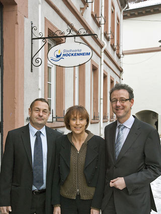 Siegfried Ferling (r.) 2010 mit Nachfolgern Erhard Metzler und Martina Schleicher.