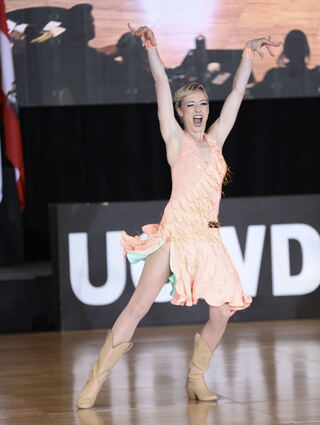 Sandra Krause bei ihrem Titelgewinn in Phoenix, Arizona. Hier holte sie sich den Weltmeistertitel Intermediate am 6. Januar.