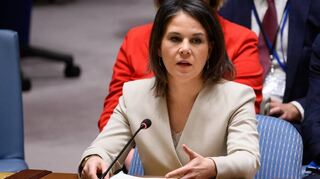 Außenministerin Annalena Baerbock (Grüne) spricht bei der Sondersitzung des Sicherheitsrates der Vereinten Nationen (UN).