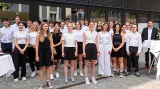 Stolze Teilnehmer am Deutschen Chorwettbewerb in Hannover: der St. Raphael Kammerchor Heidelberg.
