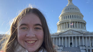 Sie besucht mit den anderen Austauschstudenten aus Deutschland die Hauptstadt der USA, Washington D.C.