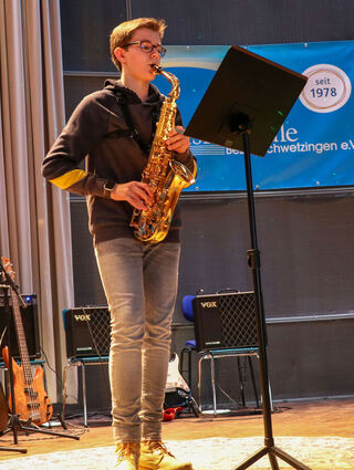 Malte Schurreit beherrscht das Saxofon richtig gut.