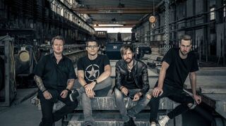„K’lydoscope“ – das sind Frontmann Martin Orth (v. l.), Bassist Fabio di Bernardo, Gitarrist Andreas Frank und Schlagzeuger Simon Kammerer – freuen sich auf ihre Auftritte im Ketscher Kino.