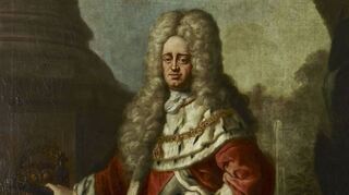 Inventar Schloss Mannheim: Das Bildnis zeigt Johann Wilhelm von der Pfalz, wohl von Johann Philipp van der Schlichten gemalt.