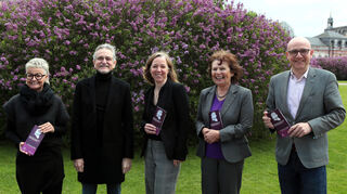 Sandra Moritz (v. l.), Nikolaus Friedrich, Katharina Simmert, Rosa Grünstein und Dr. René Pöltl strahlen nicht umsonst: Das Programm des Mozartfestes im Herbst wird die Herzen von Klassikliebhabern höherschlagen lassen.