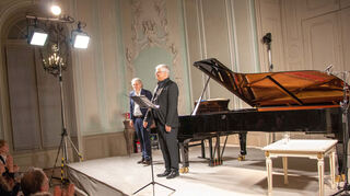Gerold Huber (l.) und Werner Güra gestalten einen Liederabend.