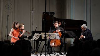 Spielten einen Klassiker der Moderne: Esther Hoppe, Juho Pohjonen, Christian Poltéra und Pascal Moraguès bei Messiaens „Quatuor pour la fin du temps“.