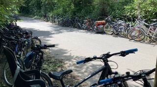 In der Festmeile ist das Fahrrad offensichtlich das beliebteste Fortbewegungsmittel – da kommt sicherlich der eine oder andere Kilometer der Stadtradeln-Bilanz zugute.