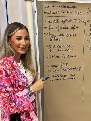 Wie sieht Ketsch 2040 aus? Natascha Dorn notiert die Ergebnisse.