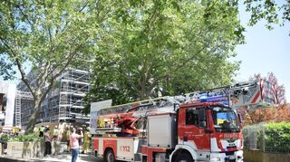 Die Feuerwehr ist am ZI im Einsatz.