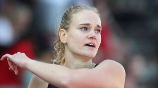 Hannah Mergenthaler läuft die 400 Meter bei der Weinheimer Kurpfalz Gala in 53,28 Sekunden.