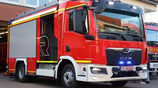 Das neue MLF der Feuerwehr Plankstadt – auf dem Bild ist es noch unvollständig.
