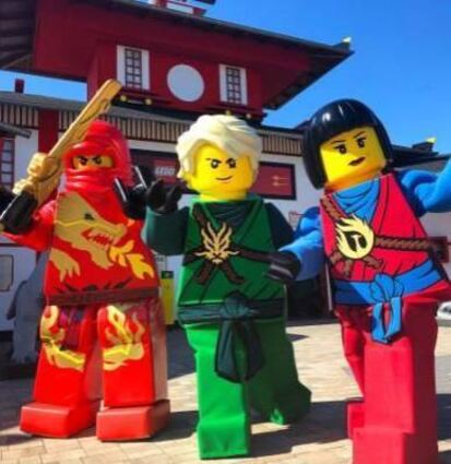 Die Ninjago-Helden warten auf ihre kleinen Freunde.