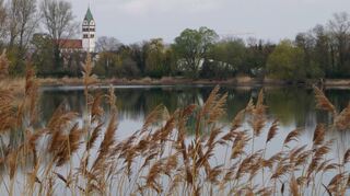 Ketsch vom Anglersee aus betrachtet: Regelmäßig lassen sich vom Ufer aufseiten des Seehotels derlei Aussichten mit Postkartencharakter genießen – dem Ketscher ist sein Ketsch einiges wert, das die nun von der Verwaltung in mühevollster Kleinstarbeit ermittelte Euro-Summe wohl locker übersteigen könnte.