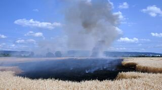 Aufgrund eines zwei Hektar großen Flächenbrandes auf einem Feldstück zwischen Plankstadt und Eppelheim kommt es aktuell zum Einsatz von Feuerwehr und Polizei.