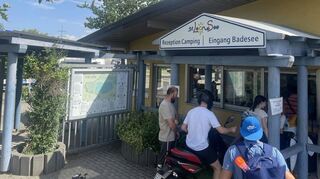 Der Campingplatz am St. Leoner See ist wie fast alle Hotels in der Region am Konzertwochenende ausgebucht.