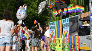 In Ladenburg kamen 2022 rund 1500 Menschen zur Dorfpride.