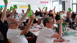 Die Abstimmung ist hier in vollem Gange.