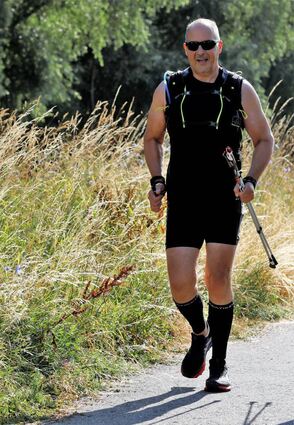 Dr. Thomas Soballa auf der Strecke – hier bei einem Trainingslauf.