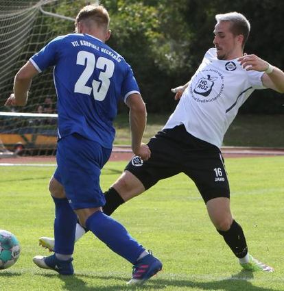 TSG-Goalgetter Maurice Uhrig (r.) will auch gegen Bretten treffen.