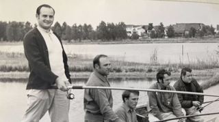 Fischerkönig 1970: Eugen Hemmerich (l.) mit den damaligen Prinzen.
