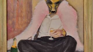 Na, welcher Promi wird hier mit tierischem Humor dargestellt? James Dean. Das Werk stammt von Utaellamarie Peter.