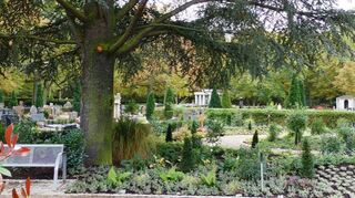 Blick auf den Oftersheimer Friedhof: Hier gilt es nun, die Standfestigkeit der Grabmale zu überprüfen.
