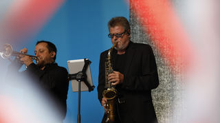 Am Altsaxphon Axel Welter und an der Trompete Igor Ruditzkyy