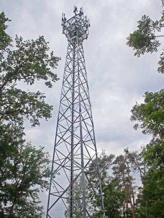 Einen riesigen Funkmast – hier der Turm am Hockenheimer Nordring – wollen einige Anwohner aus Rohrhof in jedem Fall vor ihren Häusern verhindern.
