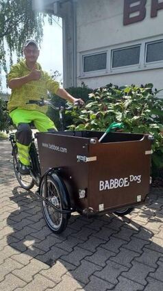 Hat das Lastenrad eingeweiht: Bauhof-Mitarbeiter Thomas Kühn.