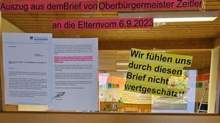 „Wir wollen gehört werden“: Das Schreiben von OB Marcus Zeitler enthält Passagen, durch die sich die Erzieherinnen der städtischen Kitas nicht wertgeschätzt fühlen. Ihr Aushang musste auf Anordnung der Stadt wieder entfernt werden.