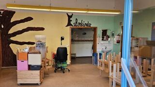Noch sind nicht das komplette Mobiliar und alle Spielsachen verräumt.