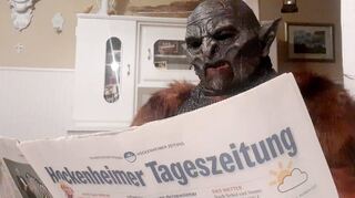 Auch wenn es in der HTZ keine Mordor- oder Mittelerde-Seite gibt, ist der Kurpfälzer Ork Ork an den Nachrichten interessiert.
