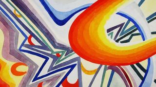Mit Energie, Aquarell 1969, ist ein Teil der Ausstellung.