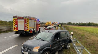 Unfall auf der B535 bei Plankstadt.