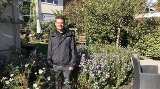 Anton Blattner treibt seine eigene Energiewende in Haus und Garten in der Schwetzinger Stamitzstraße voran.
