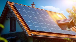 Auf diesem Symbolbild ist ein Haus zu sehen, dass eine PV-Anlage auf dem Dach hat. Laut Klimaschutzkonzept solle für Plankstadt geprüft werden, auf welchen Dächern und Parkflächen PV-Anlagen installiert werden können.