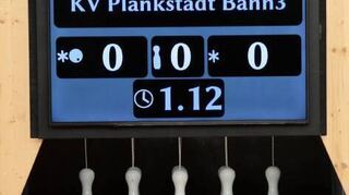 Noch ist kein Kegel gefallen. 600 sollen es gegen Bamberg werden.