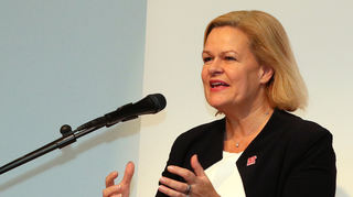 Festakt zum 50. Geburtstag der SPD Rhein-Neckar im Lutherhaus Schwetzingen. Die Festrede von Bundesministerin Nancy Faeser.