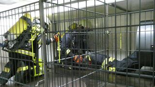 Belastungsübung für die Atemschutzgeräteträger der Feuerwehr Schwetzingen
