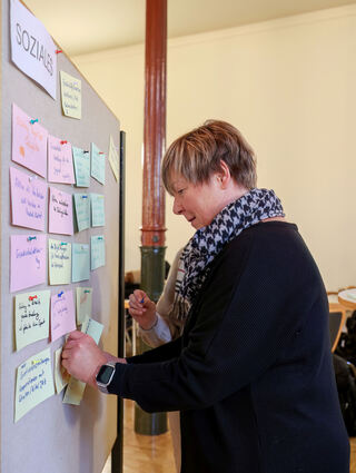 Tanja Müller beteiligt sich aktiv am Brainstorming zum Thema Soziales. Weitere Schwerpunkte in der neuen Agenda sind Nachhaltigkeit und natürlich die sportliche Entwicklung des Vereins.