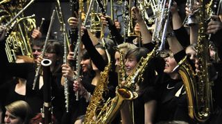 Die Musiker der Brühler Bläserakademie freuen sich bei ihren Proben schon jetzt auf das Jahreskonzert in der Rohrhofer Kirche.