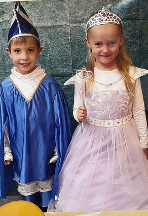 Prinz Theo I. und Prinzessin Viktoria I. vom Kindergarten St. Bernhard.