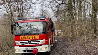 Mit einem Großaufgebot rücken die Rettungs- und Hilfsdienste aus der gesamten Region zum Rheinalarm aus, um die Frau aus ihrer Gefahrenlage zu befreien.