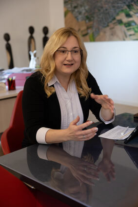 Patricia Rebmann ist seit 2017 Bürgermeisterin der Stadt Eppelheim. Neben den repräsentativen Aufgaben leitet sie die Verwaltung und ist Vorsitzende des Gemeinderats.