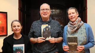 Barbara Hennl-Goll (v. l.), Jürgen Haber und Christina Schobert stellen Krimis und Thriller vor.