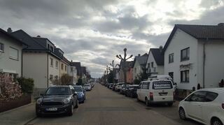 Blick in die Beethovenstraße aus Richtung Schwetzinger Bunsenstraße: Die meiste Zeit ist es hier verkehrstechnisch vergleichsweise ruhig - jedoch anders als früher nicht immer.