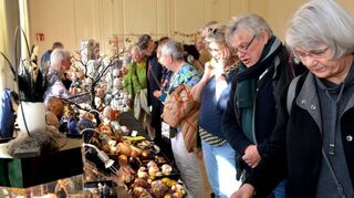 Angesichts der Vielfalt kommen die Besucher des 36. Ostereiermarktes im Schloss aus dem Staunen nicht heraus. Einige von ihnen haben eine weite Anreise hinter sich.
