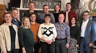 Die Kandidaten der Grünen: Anna-Lena Gefäller (vordere Reihe, v. l.), Thomas Brox, Susanne Fraser, Robin Ciuman, Uschi Troy, Simon Schell, Lisa Dorn, der Landtagsabgeordnete Dr. Andre Baumann; Oliver Keim (hintere Reihe, v. l.), Herbert Nehiba, Anna-Lena Becker und Sebastian Ehrstein.