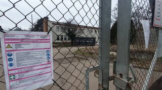 März 2024: Auf dem Areal der Kilbourne-Kaserne in Schwetzingen werden die Gebäude abgerissen.